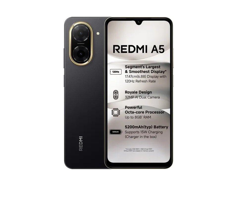 Xiaomi Redmi A5 8GB(4+4)+128GB Negro Ocaso